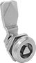 Image of Product. Front orientation. Cam Locks and Latches. Spring-Loaded Ball Stop Triangle-Drive Cam Locks, Style A.
