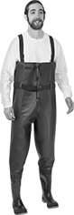 Image of ProductInUse. Front orientation. Waders. Chest Waders.