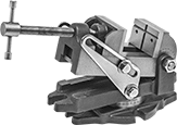 Image of Product. Front orientation. Vises. Pivoting-Head Drill-Press Vises, With Flat Jaws, Swivel Base.