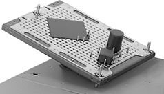 Image of System. Platform Shown with Fixture Plate, Pegs, and Workpieces (Sold Separately). Front orientation. Robot Workstations. Robot Workstations, Platforms.