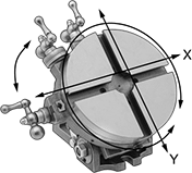 Image of Product. Front orientation. Contains Annotated. Rotary Tables. Precision-Adjust Cross-Slide Rotary Tables, Tilting Table.