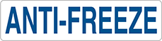 Image of Product. Front orientation. Signs. Liquid and Gas Storage Signs, Anti-Freeze (English).