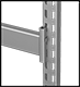 Image of Specification. Front orientation. ZoomedIn view. Contains Border. Keyhole-Slot Adjustment. Extra Heavy Duty Pallet Racks.
