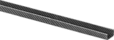 Image of Product. Front orientation. Carbon Fiber. High-Strength Lightweight Carbon Fiber U-Channels.