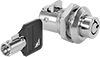 Keyed Push-to-Close Locking Latches with Push-Button Release