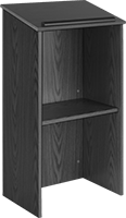 Image of Product. With Interior Shelf. Front orientation. Podiums. Mahogany.