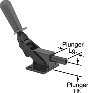Image of Product. Front orientation. Contains Annotated. Toggle Clamps. Heavy Duty Reverse-Action Push Toggle Clamps.