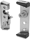 Image of Product. 1 Latch Point. Front orientation. Rotary Latches. Self-Aligning Remote-Release Rotary Latches with Safety Catch, 1 Latch Point.