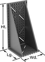 Image of Product. Front orientation. Contains Annotated. Angle Plates. Angle Plates with Mounting Holes, Style 2.