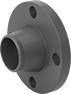 Image of Product. Butt Weld: Front. Front orientation. Pipe and Fittings. Low-Pressure Iron and Steel Unthreaded Pipe Flanges, Forged Flanges, Butt Weld, Raised Surface.