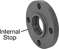 Image of Product. Socket Connect: Front. Front orientation. Pipe and Fittings. Low-Pressure Iron and Steel Unthreaded Pipe Flanges, Forged Flanges, Socket-Connect Female, Raised Surface.