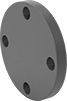 Image of Product. Front. Front orientation. Pipe and Fittings. Low-Pressure Iron and Steel Unthreaded Pipe Flanges, Forged Blind Flanges, Flanged, Raised.