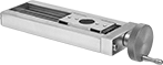 Image of Product. Front orientation. Positioning Slides. Positioning Slides, Hand Wheel.