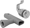 Image of Product. Front orientation. Cam Locks and Latches. Food and Beverage Compression Square-Drive Cam Locks, Style A.