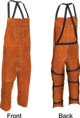 Image of Product. Front orientation. Contains Annotated, MultipleImages. Aprons. Split-Leg Welding Aprons, Leather.