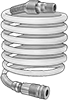 Retracting Air Hose with Industrial Quick-Disconnect Socket and Male Threaded Fitting