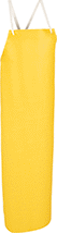 Image of Product. PVC/Nylon. Front orientation. Aprons. Chemical-Resistant Shop Aprons, Bib Apron, Yellow.