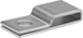Image of Product. Style A. Front orientation. Cable Tie Mounts. Stainless Steel Cable Tie Mounts, Screw In, Style A.