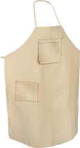 Image of Product. Cotton with Swing Chest Pocket and Waist Pocket. Front orientation. Aprons. Shop Aprons, Cotton Fabric, One Swing Chest Pocket.