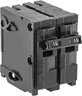 Image of Product. Front orientation. Circuit Breakers. Siemens Load-Center Circuit Breakers, 2 Poles—Toggle-Switch Style.