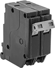 Image of Product. Front orientation. Circuit Breakers. Cutler-Hammer Load-Center Circuit Breakers, 2 Poles—Toggle-Switch Style.