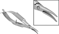 Image of Product. Front orientation. Contains Inset. Long-Nose Pliers. Tweezer-Style Bent-Nose Pliers, Standard Nose with Flat Jaw, Plain Grip, 18° Jaw Bend.