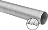 High-Temperature Semi-Flexible Metal Duct Hose for Metal Chips and Wood Shavings