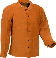 Image of Product. Front orientation. Jackets. Welding Jackets, Leather, Brown.