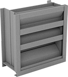 Image of Product. Front orientation. Louvers. Weather-Resistant Fixed-Blade Wall-Mount Louvers.