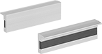 Image of Product. Front orientation. Vise Jaw Liners. Magnetic-Mount Bench Vise Jaw Liners, Style D.