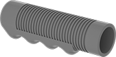 Image of Product. Front orientation. Hand Grips. High-Temperature Finger-Groove Round Hand Grips.