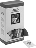 Image of Product. Front orientation. Respirator Cleaners. Respirator Wipes.