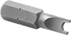 Image of Product. Hex Shank. Front orientation. Screwdriver Bits. Drilled Spanner Bits, For Hand Tools.