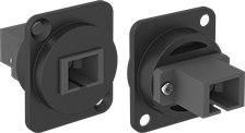 Image of Product. Front orientation. Contains MultipleImages. Fiber-Optic Connectors. Panel-Mount Fiber-Optic Adapters, SC Female × SC Female.