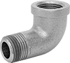 Low-Pressure Galvanized Iron and Steel Threaded Pipe Fittings with Sealant