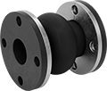 Image of Product. Expansion Joint. Front orientation. Pipe Expansion Joints. Pipe Expansion Joints with Flanged Ends for Drinking Water.