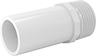 Image of Product. Male × Male. Front orientation. Pipe and Fittings. Flame-Retardant High-Purity PVDF Pipe Fittings for Harsh Chemicals, Straight Adapters, Male, Socket Fusion Weld Fitting Connection, Threaded Fitting Connection.