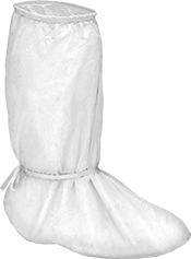 Image of Product. Front orientation. Shoe Covers. Clean Room Shoe Covers, Boot Covers, Polyethylene/Tyvek Fabric.
