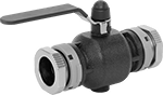 Image of Product. Connector. Front orientation. Manual On-Off Valves. Connector Fitting.