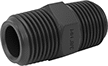 Image of Product. Male. Front orientation. Pipe and Fittings. Plastic Pipe Fittings for Food and Beverage, Straight Connectors, Threaded Fitting Connection, Male, Hex Body.