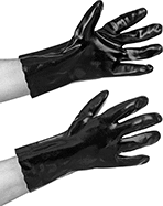 Image of ProductInUse. Style E. Front orientation. Style E. Water-Resistant Work Gloves.