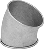 Image of Product. Front orientation. Duct and Fittings. Quick-Disconnect Duct and Fittings, 30° Elbow Connectors.