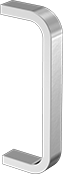 Image of Product. Front orientation. Press-Fit Framing and Fittings. Handles, Aluminum.