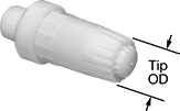 Image of Product. Front orientation. Contains Annotated. Air Nozzles. Create-Your-Own Bend-and-Stay Air Nozzles, Focused-Airflow Air Nozzles, Style A.