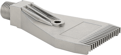 Image of Product. Front orientation. Wide-Airflow Air Nozzle, 316 Stainless Steel, 1/4 NPT Male.
