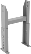 Image of Product. Front orientation. Conveyors. High-Capacity Roller Conveyors, Stationary Lift Gate Stand.