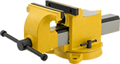Image of Product. Front orientation. Vises. High-Visibility Bench Vises, With Flat and Pipe Jaws.