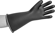 Image of ProductInUse. Straight Cuff. Front orientation. Gloves. Electrical-Protection Gloves, Straight Cuff.