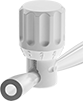 Image of ProductInUse. Front orientation. Flow-Adjustment Valves. Plastic Noncontact Flow-Adjustment Valves, Dial Handle with Closed Body.