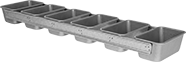 Image of Product. Front orientation. Pans. Steel Compartmented Pans, Style A.